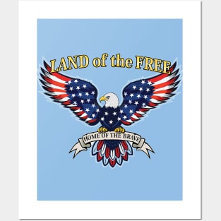 American Eagle Flag Patriotic Graphic 4th of July Posters and Art